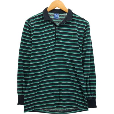 古着 70年代 オーシャンパシフィック Ocean pacific サーフタグ ボーダー柄 長袖 ポロシャツ メンズM相当 ヴィンテージ /eaa551399 【中古】 【250524】