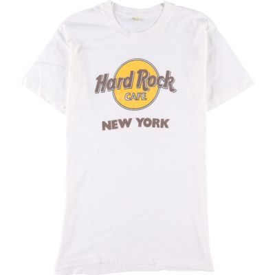 古着 ハードロックカフェ HARD ROCK CAFE NEW YORK 袖プリント ロングT