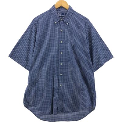 古着 ラルフローレン Ralph Lauren POLO by Ralph Lauren 半袖 ボタンダウン チェックシャツ メンズL相当 /eaa552701 【中古】 【250524】