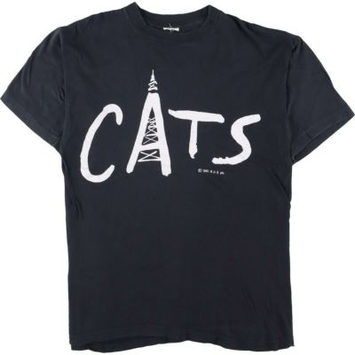 古着 80年代 CATS キャッツ プリントTシャツ メンズL ヴィンテージ 