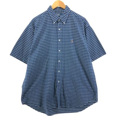 古着 ラルフローレン Ralph Lauren POLO by Ralph Lauren 半袖 ボタンダウン チェックシャツ メンズXL相当 /eaa552714 【中古】 【250524】