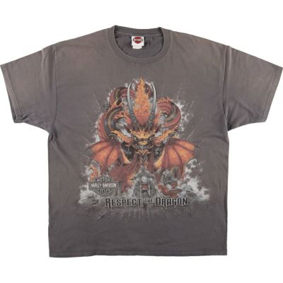 古着 ハーレーダビッドソン Harley-Davidson 龍柄 ドラゴン柄