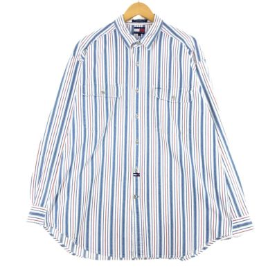古着 90年代 トミーヒルフィガー TOMMY HILFIGER 長袖 デニムシャツ メンズXL ヴィンテージ /eaa453026 【中古】 【240605】 ss2503_30