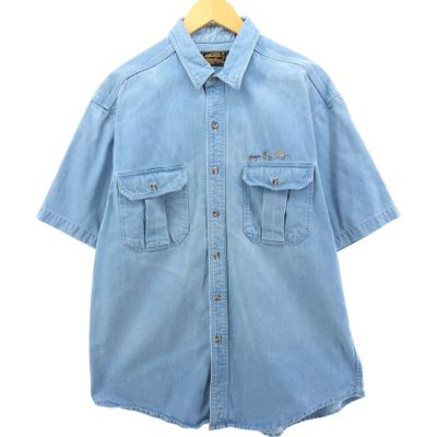 80-90's Eddie Bauer マルチストライプ柄 ワークシャツ “Rufton