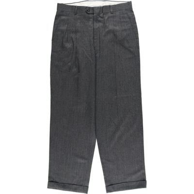 古着 ツータック ウールパンツ スラックス メンズw34相当 /eaa558175