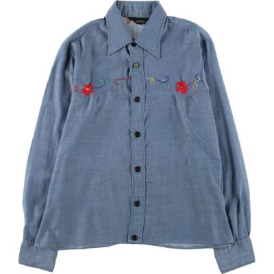 古着 70年代 DALE ウエスタンシャツ カナダ製 レディースL相当 ヴィンテージ /eaa552319 【中古】 【250525】 【Elulu/エルル】