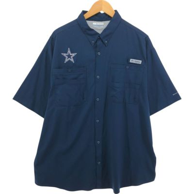 古着 コロンビア Columbia 総柄 フリースプルオーバー USA製 メンズL ヴィンテージ /eaa405139 古着 コロンビア Columbia PFG OMNI-SHADE NFL DALLAS COWBOYS