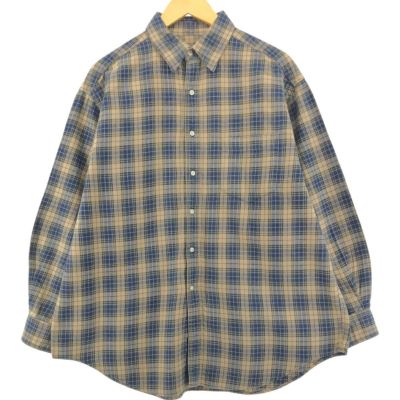 古着 90～00年代 ダナキャランニューヨーク DKNY JEANS 長袖 ライトネルチェックシャツ メンズL相当 ヴィンテージ /eaa549790 【中古】 【250525】