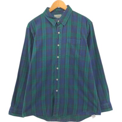 80s USA製 エルエルビーン タータン チェック フランネル シャツ メンズ XL 古着 ヴィンテージ LLBean 長袖シャツ ネルシャツ 大きいサイズ L.L.Bean - 80s USA製 エルエルビーン タータン チェック