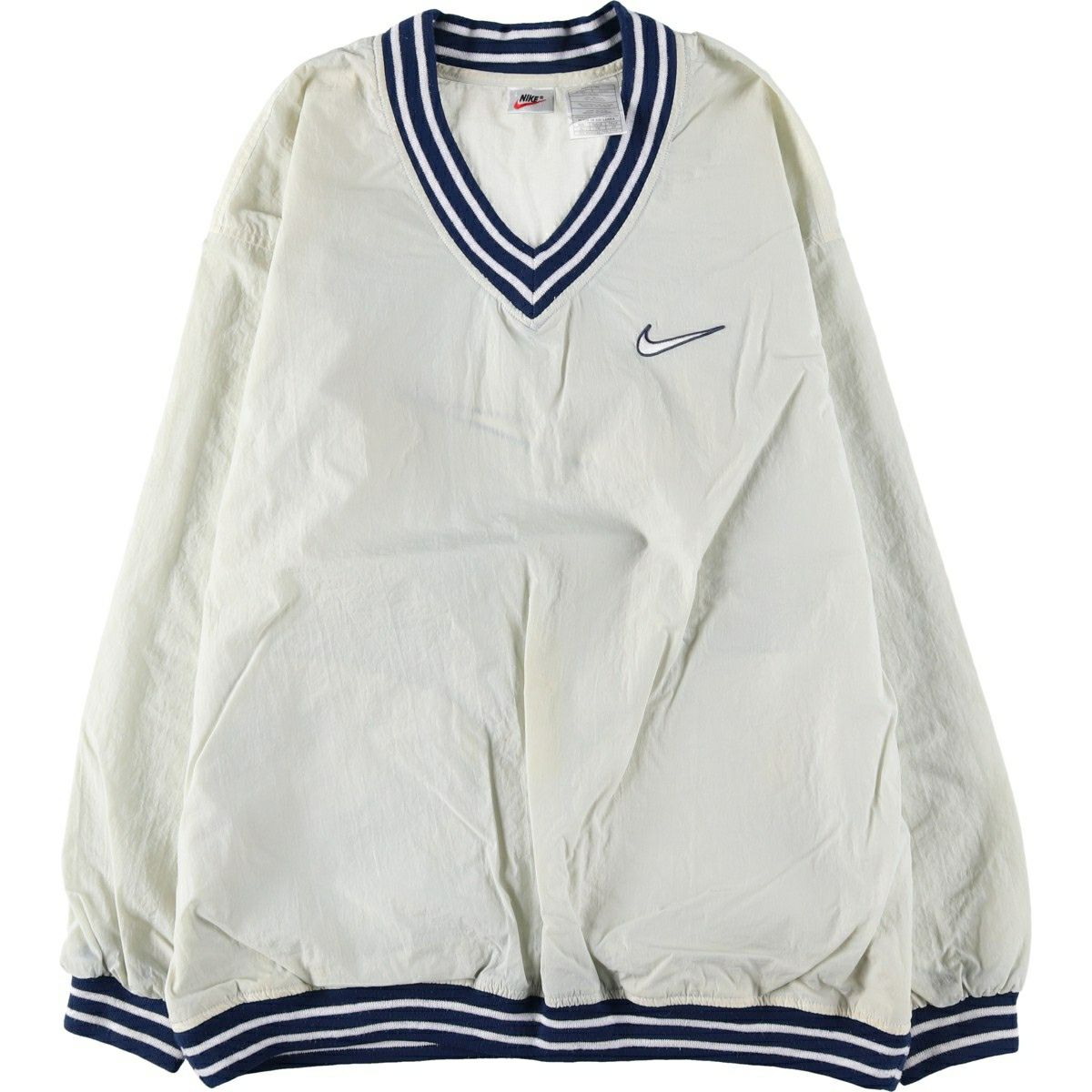 古着 90年代 ナイキ NIKE Vネック ナイロンプルオーバー メンズXL相当