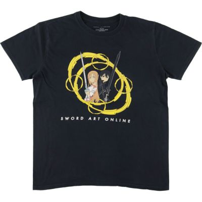 古着 SWORD ART ONLINE ソードアートオンライン アニメ キャラクタープリントTシャツ メンズM相当 /eaa552247 【中古】 【250526】