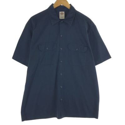 古着 ディッキーズ Dickies 半袖 ワークシャツ USA製 メンズM