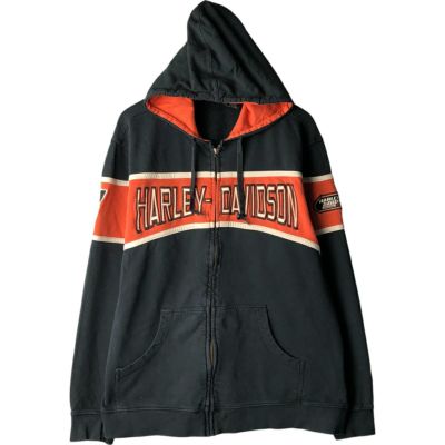ハーレー　ビンテージ　ブルゾン 古着 ハーレーダビッドソン Harley-Davidson レザーブルゾン メンズXXL