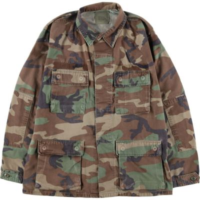 古着 90年代 米軍実品 迷彩柄 ウッドランドカモ リップストップ B.D.U