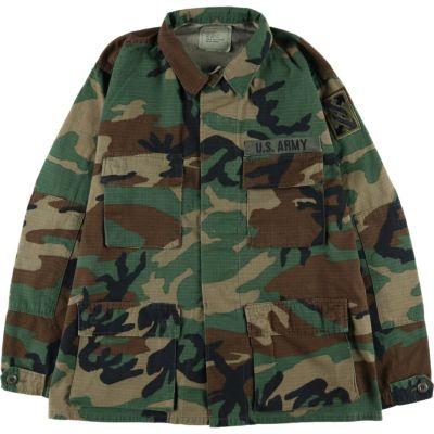古着 90年代 米軍実品 迷彩柄 ウッドランドカモ リップストップ B.D.U