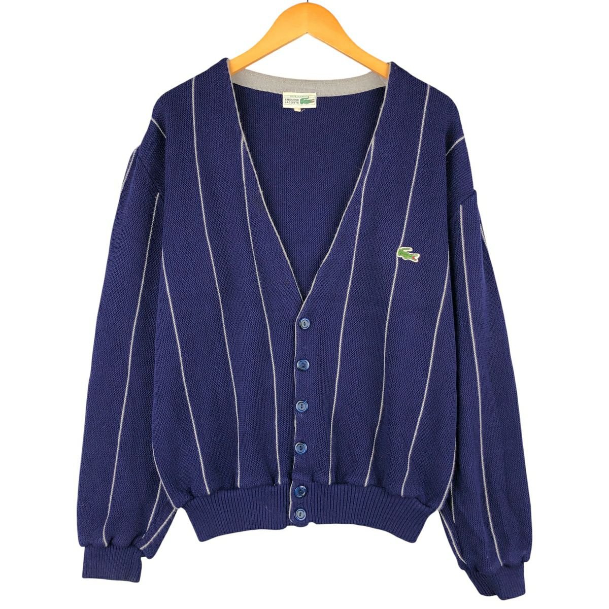 古着 70年代 ラコステ LACOSTE CHEMISE フレンチラコステ ストライプ柄