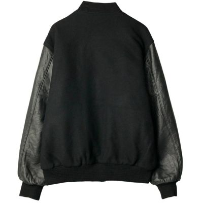 『AVUITE』 スタジャン　袖レザー　ネイティブ　コンチョボタン　黒　【L】 ネイバーフッド NEIGHBORHOOD 21AW CLUB WCL-JKT 袖レザー スタジャン