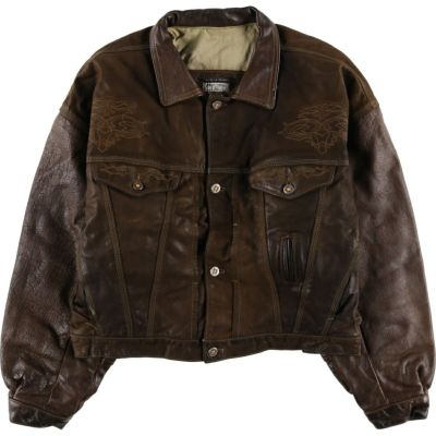 古着 REDSKINS レザーフライトジャケット フランス製 メンズL相当