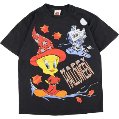 ビッグサイズ ルーニーテューンズ LOONEY TUNES TWEETY トゥイーティー 両面プリント キャラクタープリントTシャツ メンズXXXL /eaa340149