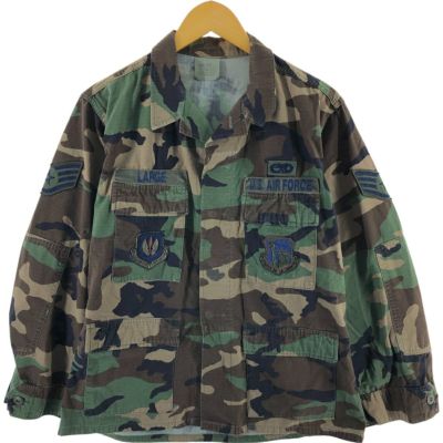 古着 米軍実品 U.S.ARMY 迷彩柄 ウッドランドカモ リップス