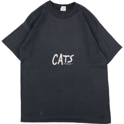 古着 80年代 Tee Shiits CATS キャッツ 両面プリント プリントTシャツ ...
