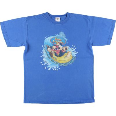 古着 00s USA製 POPEYE ポパイ ファイヤー 長袖 Tシャツ ロンT M