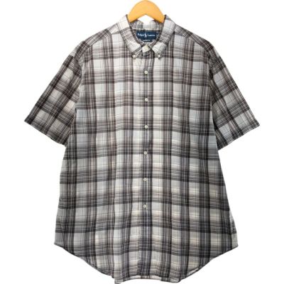古着 ラルフローレン Ralph Lauren CLASSIC FIT 半袖 ボタンダウン チェックシャツ メンズXL相当 /eaa553854 【中古】 【250530】