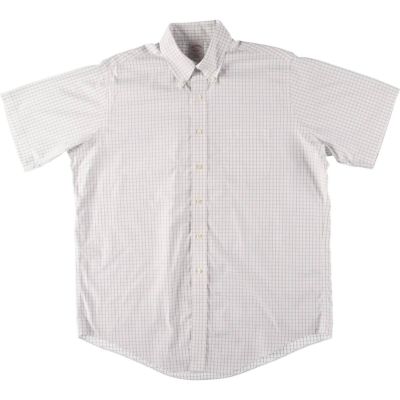 古着 ブルックスブラザーズ Brooks Brothers Est.1818 半袖 ボタンダウン チェックシャツ メンズXL相当 /eaa553858 【中古】 【250530】
