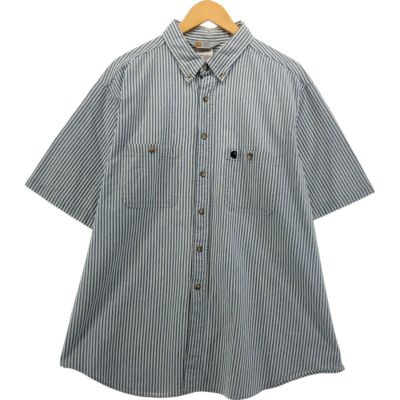 古着 カーハート Carhartt ヒッコリーストライプ ボタンダウン