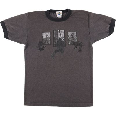 古着 00年代 ユニバーサルスタジオ UNIVERSAL STUDIO SPIDER MAN スパイダーマン リンガーTシャツ メンズM相当 /eaa552518 【中古】 【250530】