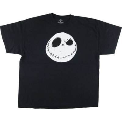 古着 ディズニー DISNEY THE NIGHTMARE BEFORE CHRISTMAS ナイトメアビフォアクリスマス ジャックスケリントン キャラクタープリントTシャツ メンズXL相当 /eaa529630 【中古】 【250530】