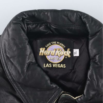 古着 ハードロックホテル HARD ROCK HOTEL LAS VEGAS オールレザー スタジャン アワードジャケット バーシティジャケット  メンズXL ヴィンテージ /evb000543 【中古】【V2301】 【230113】