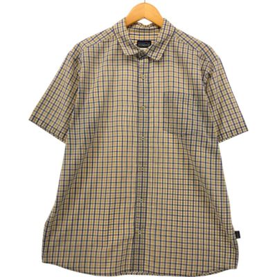 古着 パタゴニア Patagonia チェック柄 半袖 ポリコットンシャツ