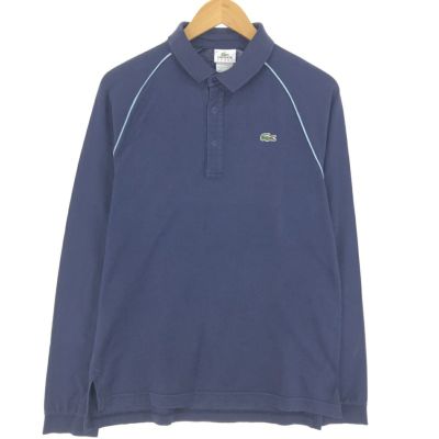 美品　90年代　フランス製LACOSTE 長袖ポロシャツ サイズ3 デニムブルー 古着 00年代～ ラコステ LACOSTE SPORT フランス企画 長袖