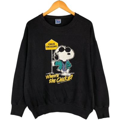 古着 90年代 SNOOPY スヌーピー キャラクタースウェットシャツ