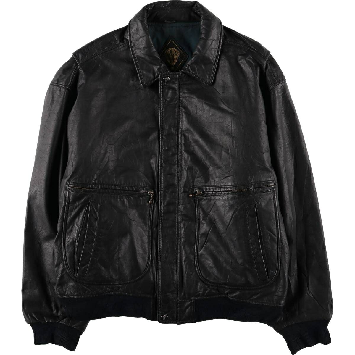 古着 REDSKINS レザーフライトジャケット フランス製 メンズL相当