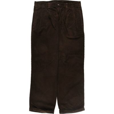 90s 00s ブラックリネン　スラックス　古着　モロッコ製　36/29 希少 90s ツータック リネンスラックス ブラック黒 W34 USA製