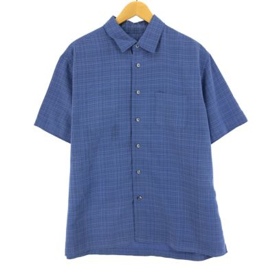 古着 ヴァンヒューゼン VAN HEUSEN 総柄 オープンカラー