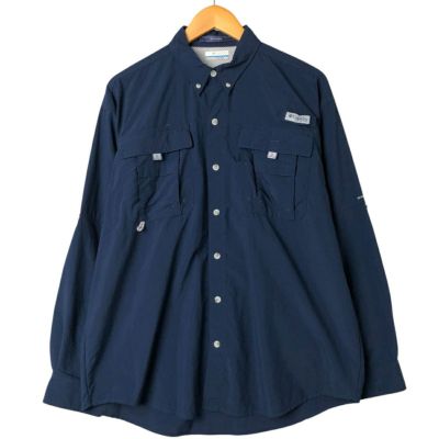 希少 COLUMBIA PFG コロンビア BAHAMA LS TOP ロゴワッペン 企業