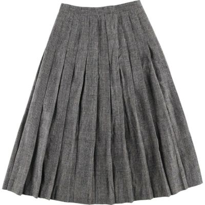 古着 J.LONDON フリンジ付き タータンチェック ウール ロング ラップ