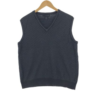 古着 カルバンクライン Calvin klein リブ編み Vネック ニット