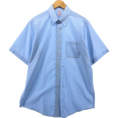 古着 ブルックスブラザーズ Brooks Brothers Est.1818 ギンガムチェック 半袖 ボタンダウン チェックシャツ メンズL相当 /eaa553885 【中古】 【250531】