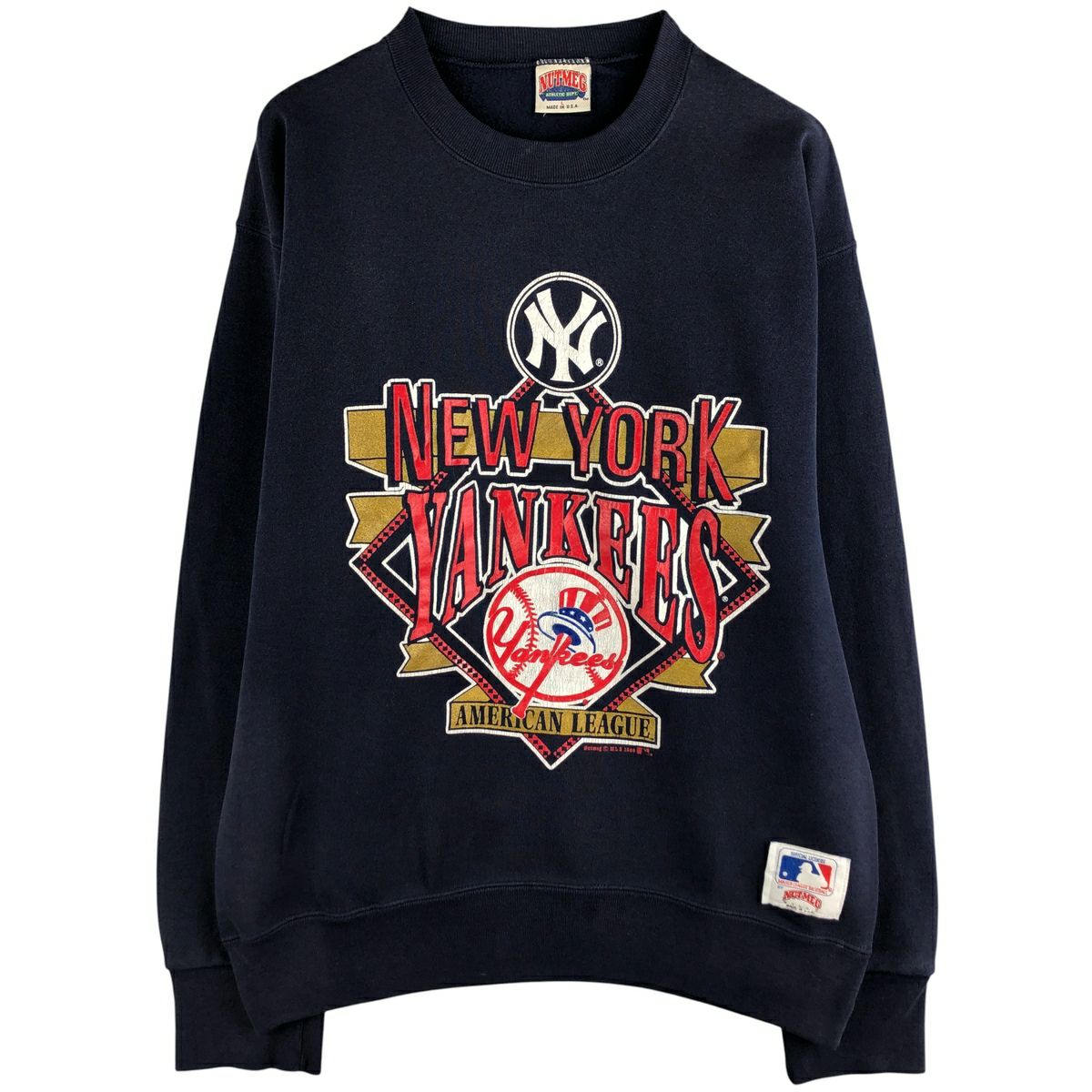 古着 MLB NEWYORK YANKEES ニューヨークヤンキース ハーフジップ