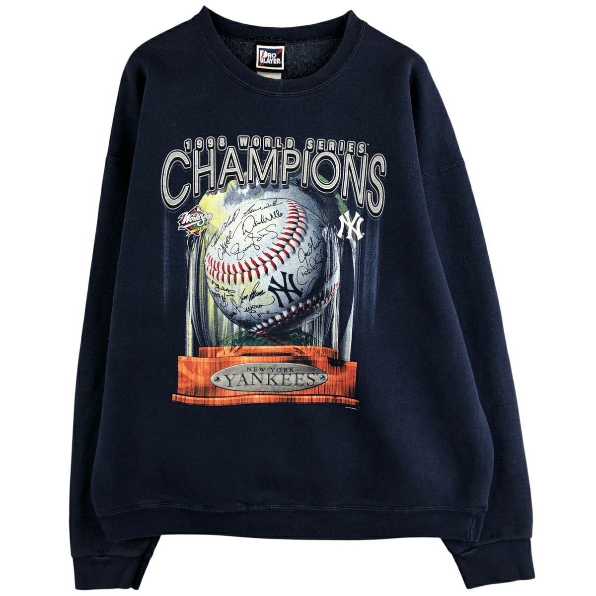 古着 MLB NEWYORK YANKEES ニューヨークヤンキース ハーフジップ