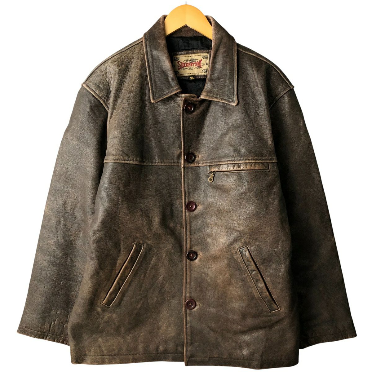 古着 STOCKERPOINT レザーコート メンズXL相当 ヴィンテージ