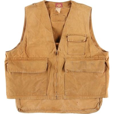 古着 50年代 Ideal ダック地ハンティングベスト メンズM