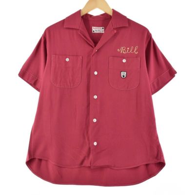 古着 ～70年代 SewiceBowlingShirt バックプリント オープンカラー