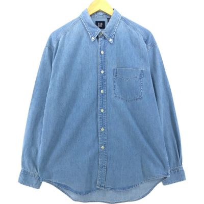 古着 90年代 ギャップ GAP オールドギャップ 長袖 ボタンダウンデニムシャツ メンズM相当 ヴィンテージ /eaa550401 【中古】 【250601】 【NL2503】