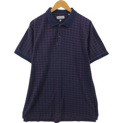 古着 イヴサンローラン Yves Saint Laurent チェック柄 半袖 ポロシャツ メンズS相当 /eaa553517 【中古】 【250601】