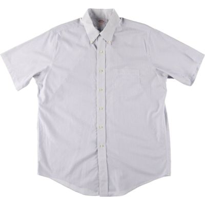古着 ブルックスブラザーズ Brooks Brothers Est.1818 半袖 ボタンダウン ストライプシャツ メンズL相当 /eaa553867 【中古】 【250601】